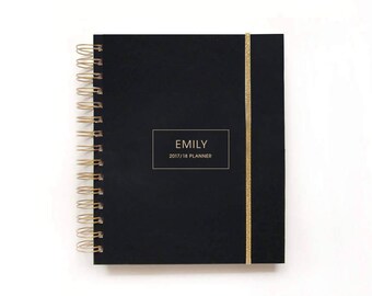 2017 personalized elegant planner | custom 2017 planner weekly planner daily planner teacher planner agenda student calendar hard cover
