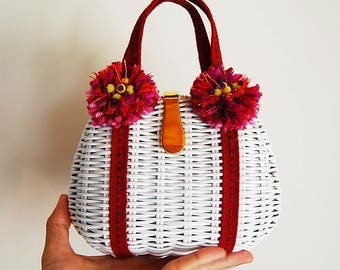 minaudière fil acrylic tressé