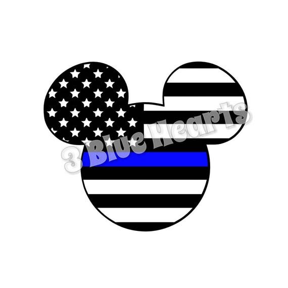 thin blue line mickey mouse