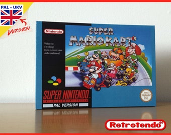 Super Mario Kart Super Nintendo SNES Reproduction Game Box & Inner Tray/Insert Only No Game PAL - FAH - Noe - Ntsc - Au Verions Available