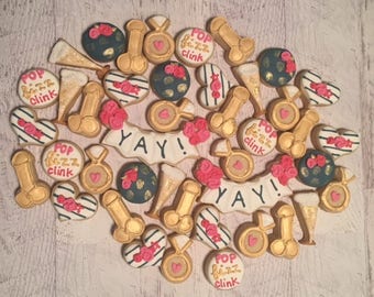 Bachelorette Party Mini Sugar Cookies