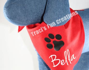 Personalized Dog Bandana, Dog Bandana, Personalized, Custom Dog Bandana