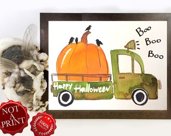 Truck With Pumpkins | Etsy