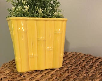 Yellow Bamboo Planter