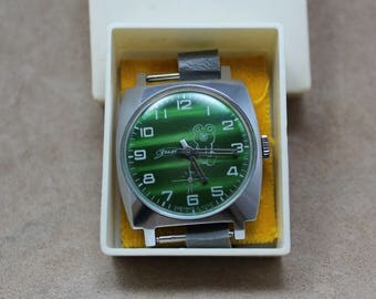 Vintage soviet men's mechanical watches ''ZIM" Olympic games 1980, exellent condition, made in USSR, 1980, watch serviced.