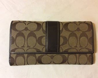 Beautiful Trifold Authentic Coach Wallet