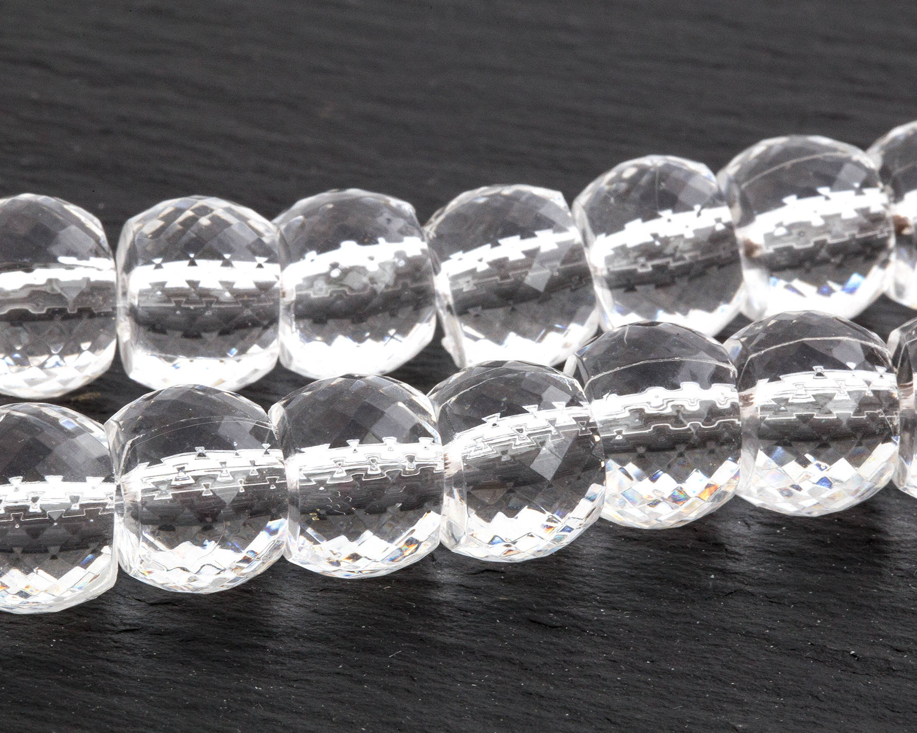 50 Dyeable Faceted Barrel Bead Clear Acrylic Plastic Spacer Big Hole