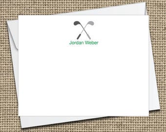 Personalized Note Cards/Personalized Stationery/Personalized Golf Note Cards/Stationery Set/Men's Stationery/Women's Stationery/Sports
