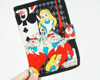 Alice in wonderland fabric Passport Holder / wallet