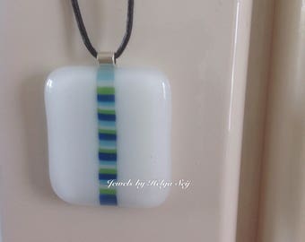 Fushing glass necklace with silver (925)