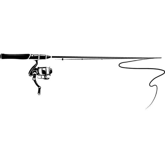 Download Fishing Rod Pole 1 Reel Line Fish Fisherman Trout .SVG .EPS