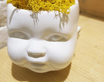 Baby Head Vase Ceramic Planten White Vase Gift For Her
