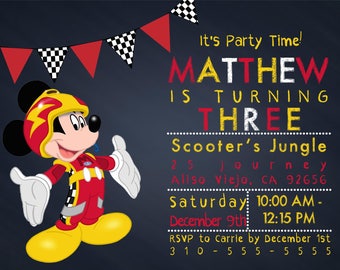 Racer invitation | Etsy