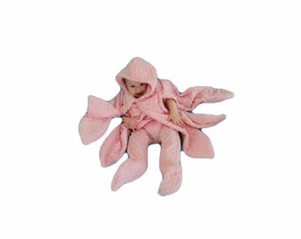 Baby girl halloween costume,baby girl octopus costume, baby octopus costume, 6-12 months RTS costume, baby girl warm costume , pink octopus