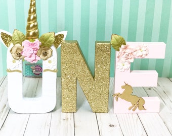 Unicorn Floral Letters © - Unicorn Letters - Unicorn first Birthday - Unicorn Decorations - Unicorn birthday- unicorn Birthday Decor -