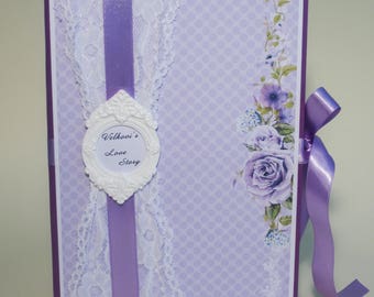 Wedding photo album Personalized wedding scrapbook album Wedding Memory book Premade scrapbook Unique Wedding gift for couples Customized