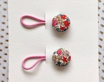 Hair bobbles - Liberty of London - Fabric covered button hair accessories
