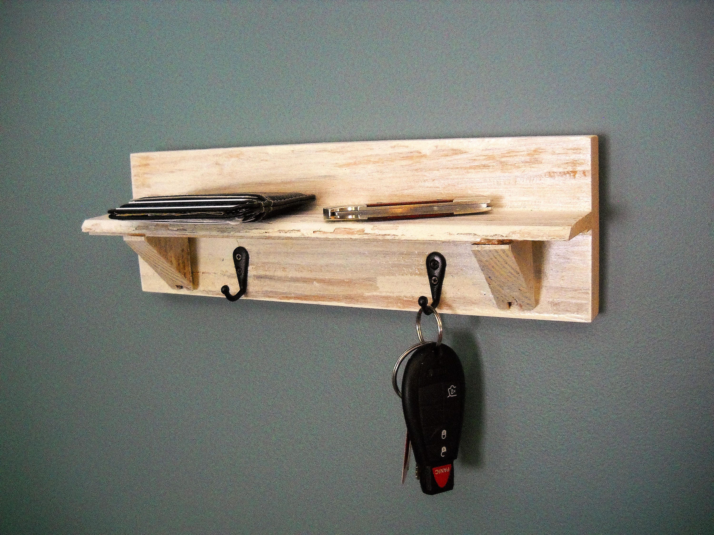 Small Key Rack Small Shelf Small Reclaimed Wood Shelf Small