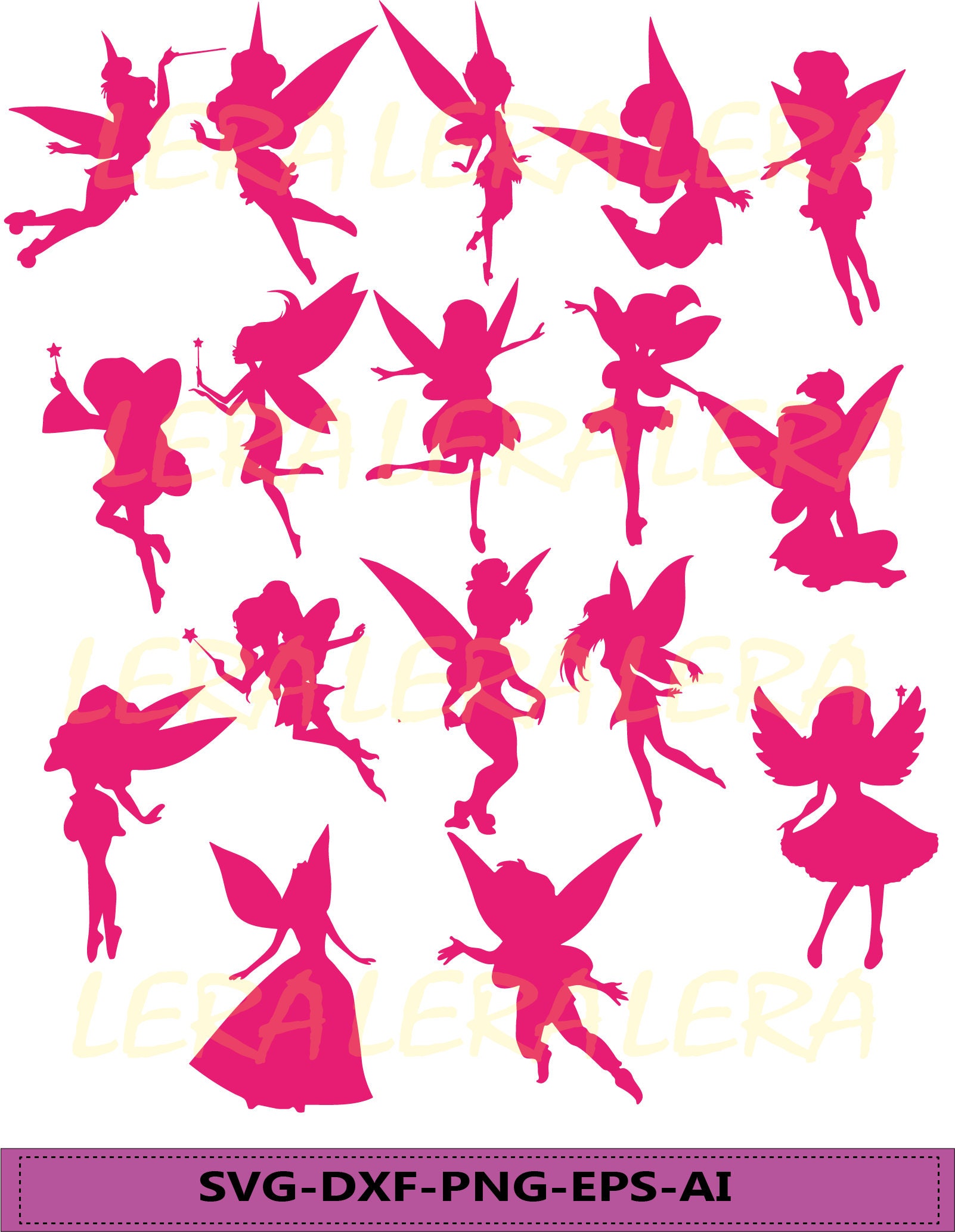 60 % OFF Fairy Silhouette png eps svg dxf Fairy SVG