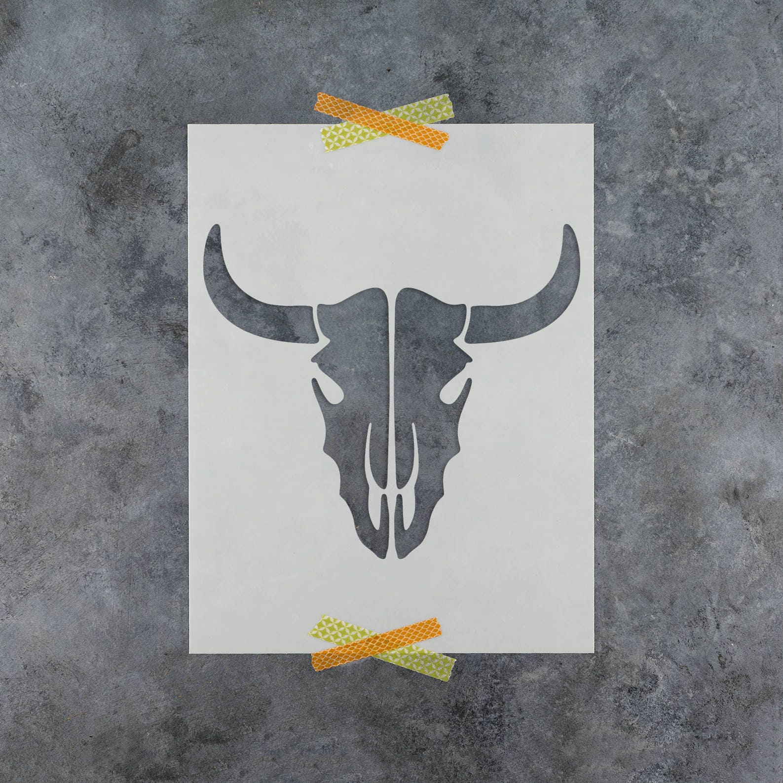 Cow Skull Stencil Reusable DIY Craft Stencils of a Cow Skull