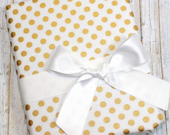 Baby Journal / Baby Memory Book / Baby Milestone Book / Gender Neutral / Gold Polka Dot Baby Book / Gold Baby Shower / Mom Journal