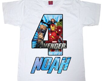 avengers birthday shirt bot or girl shirt