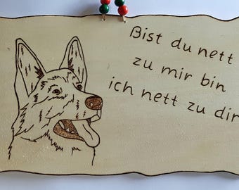 Warning of the German Shepherd Dog
