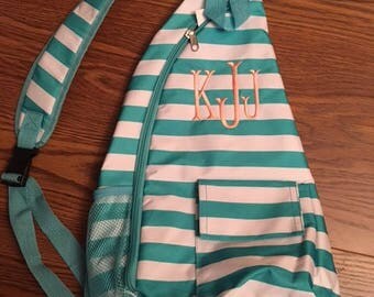 Monogrammed Sling Backpack