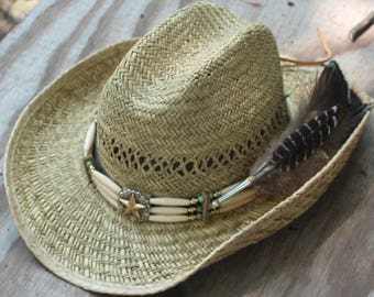 Hatband with Star and Feathers