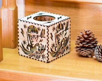 Harry Potter Votive Tealight Holder Halloween Wall Decor Stag Decor Pattern candle Personalized Gift Nerdy Gifts Best Gift New Year Decor