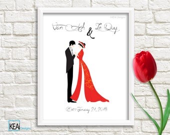 Ao dai wedding  Etsy