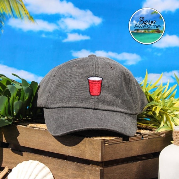 Red Solo Cup Embroidered Baseball Hat Cute Red Solo Cup Hat