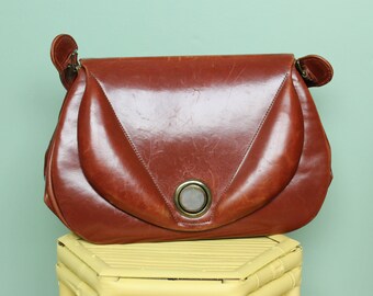 Leather handbag 50's - vintage