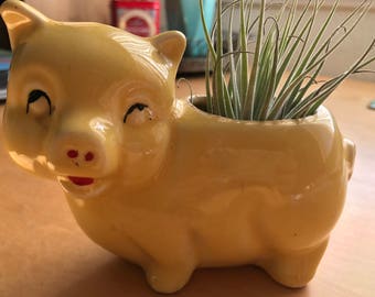 Vintage ceramic pig planter