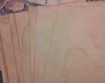 Coffee Stained Paper; Antiqued paper; Journal paper; Vintage paper