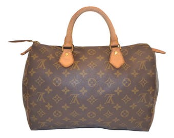 Authentic Louis Vuitton Monogram Speedy 30 Handbag Purse in Brown 90's Vintage - "GUC" (SALE - 73% Off)