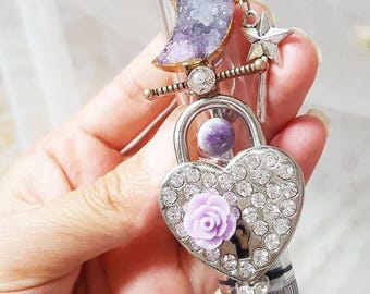 Purple Autumn Crystallized Twisty Glass Smoking Pipe