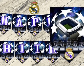 banner real madrid,real madrid birthday banner,real madrid birthday,real madrid birthday party,real madrid party,birthday banner real madrid