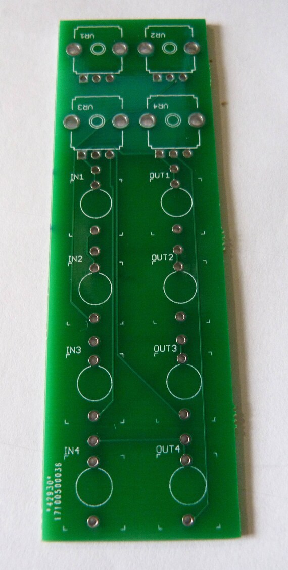 PCB: Quad Passive Attenuator bare PCB only