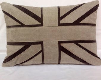 Velvety Union Jack cushion