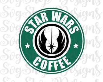 Star Wars Coffee Svg, Monogram Frame Svg,Svg File,Monogram Svg, Frame for Silhouette Cameo Cut Files,Starbucks Svg File, INSTANT DOWNLOAD