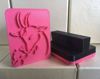 Goat soap stamp - footprint 43mm x 56mm