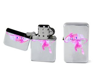 Windproof Lighter Pokemon Mew Fliptop Chrome Cigarette Favor Steel