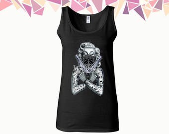 Marylin Monroe Tank Top Monroe Tank Top Women Tank Top Ladies Tank Party Tank Gift For Her Tank Top Monroe Tank Gun Tank Top Guns And Roses