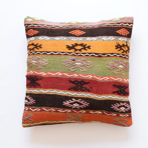 Kilim rug pillow cover 22x22 55x55cm 019