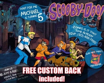 Scooby Doo Invitation, Scooby Doo Invite, Scooby Doo Birthday Invitation, Scooby Doo Party