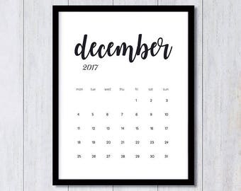 Pregnancy Announcement Printable Monthly Calendar DECEMBER 2017 Download photo prop
