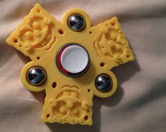 FOUR Custom Hand Ball Spinner Fidget Toy Spongebob EDC w/ ABEC 9 Bearing