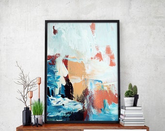 Wall Art Modern large abstract art | etsy Wall Art Modern large abstract art | etsy