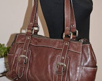 fossil burgundy handbag